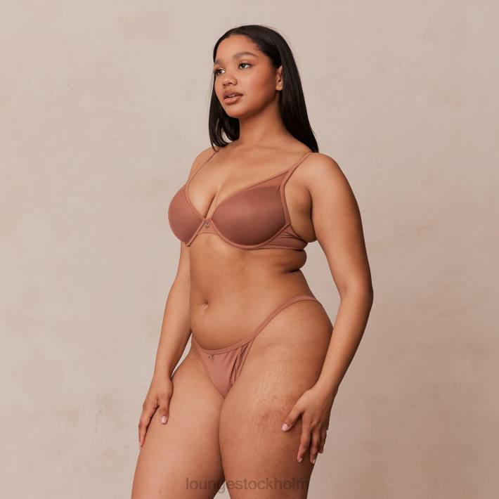 Lounge kvinnor mocka underkläder FP6J121 klassisk t-shirt-bh & stringtrosa/trosa set