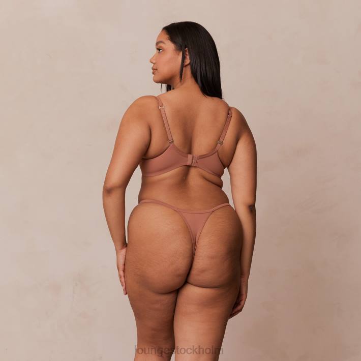 Lounge kvinnor mocka underkläder FP6J121 klassisk t-shirt-bh & stringtrosa/trosa set