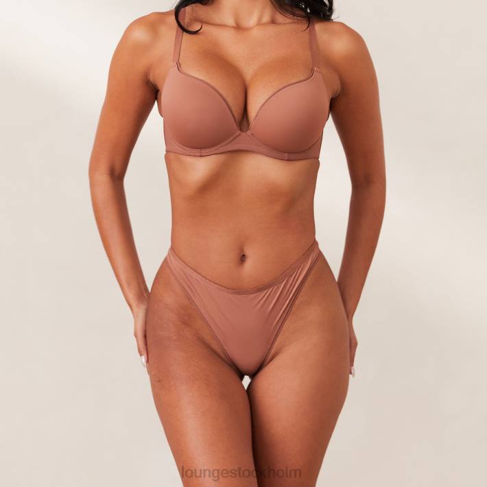 Lounge kvinnor mocka underkläder FP6J163 komfort push-up t-shirt bh & string set