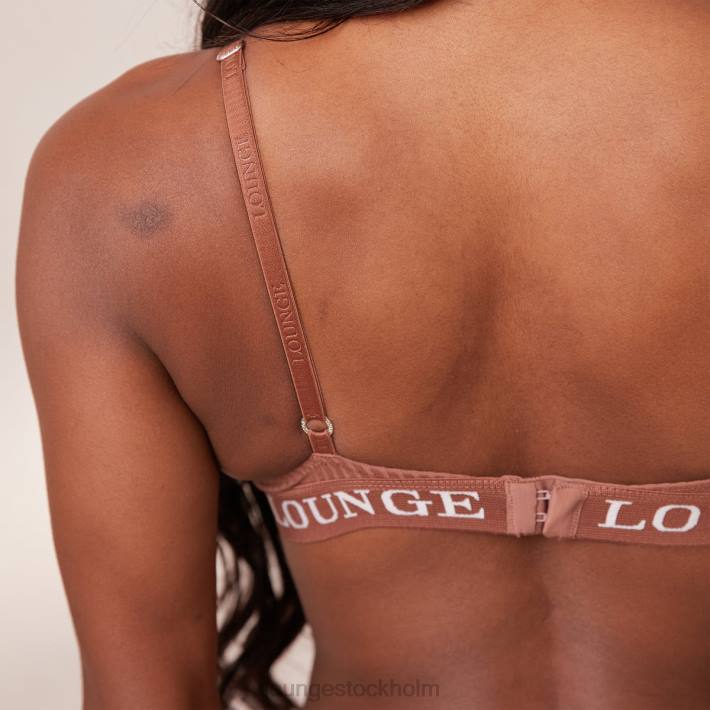 Lounge kvinnor mocka underkläder FP6J40 ultrakomfortabel ribbad t-shirt BH & string set