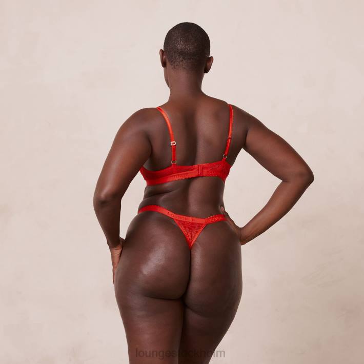 Lounge kvinnor röd underkläder FP6J113 flair balkong bh & stringtrosa/trosa set