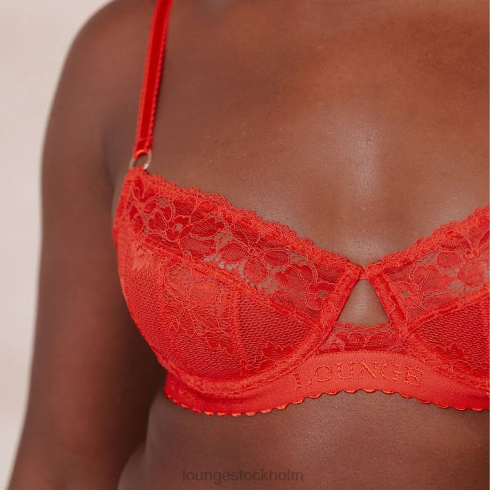 Lounge kvinnor röd underkläder FP6J113 flair balkong bh & stringtrosa/trosa set
