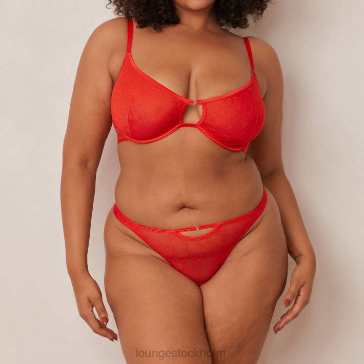 Lounge kvinnor röd underkläder FP6J90 grace bh & string set