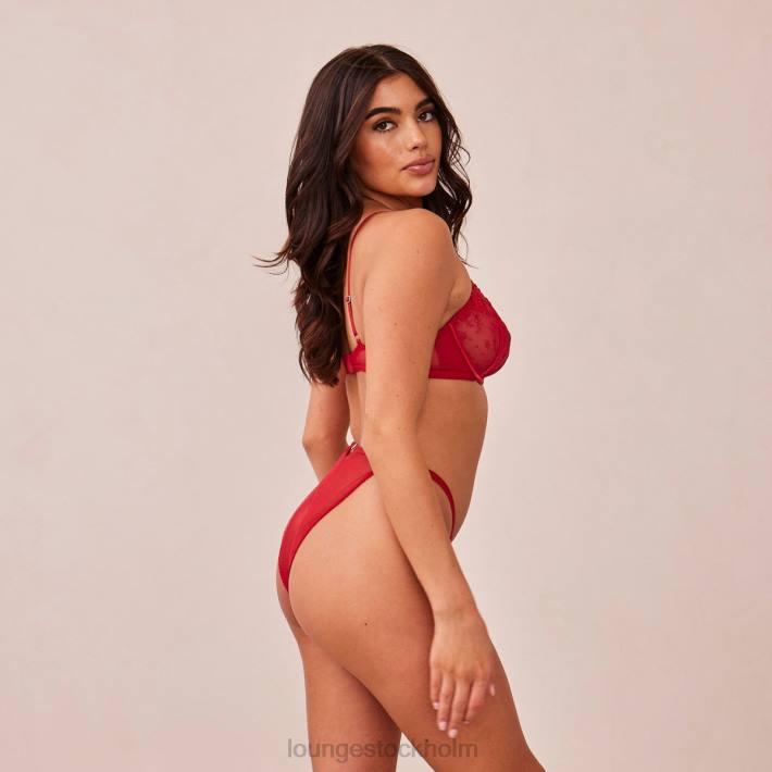 Lounge kvinnor rödbrun underkläder FP6J132 flirt balkong bh & g-string/trosa set