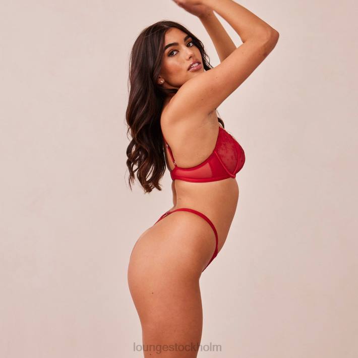 Lounge kvinnor rödbrun underkläder FP6J132 flirt balkong bh & g-string/trosa set