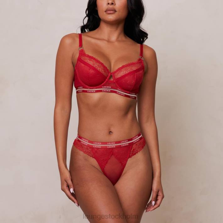 Lounge kvinnor rödbrun underkläder FP6J68 vogue balkong-bh & stringtrosa/trosa set