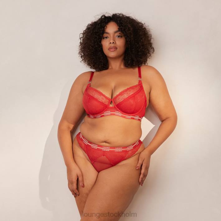 Lounge kvinnor rödbrun underkläder FP6J68 vogue balkong-bh & stringtrosa/trosa set