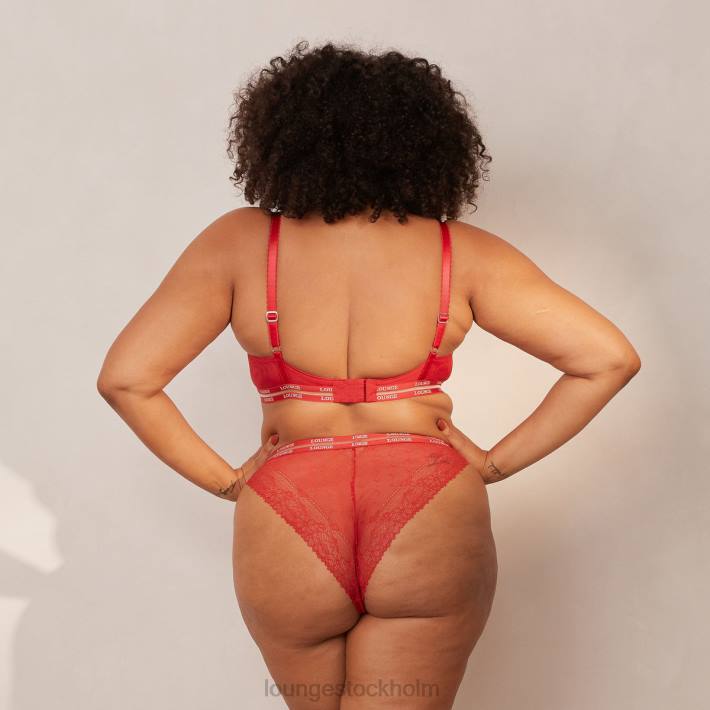 Lounge kvinnor rödbrun underkläder FP6J68 vogue balkong-bh & stringtrosa/trosa set