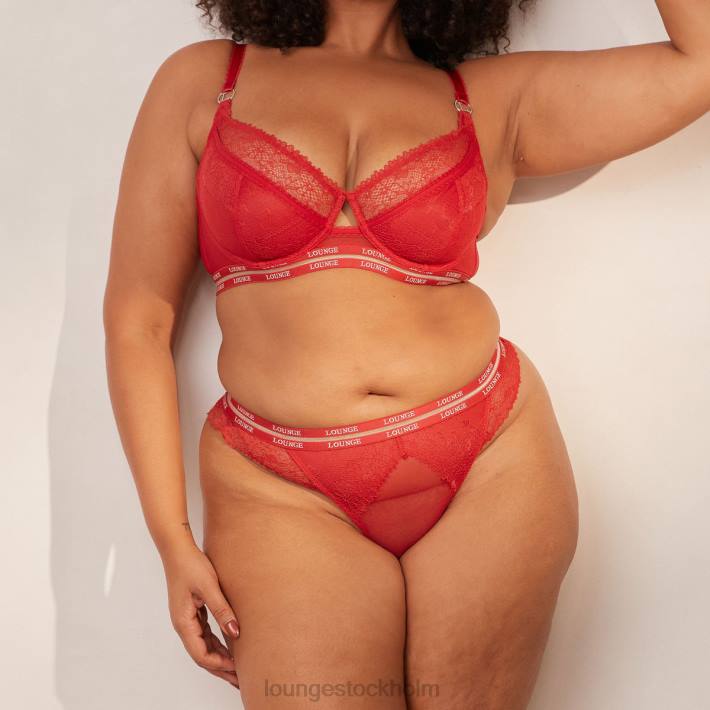 Lounge kvinnor rödbrun underkläder FP6J68 vogue balkong-bh & stringtrosa/trosa set