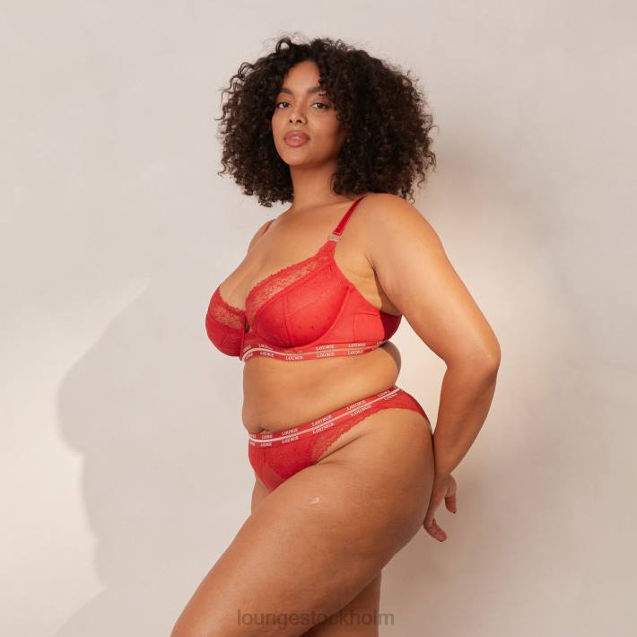 Lounge kvinnor rödbrun underkläder FP6J68 vogue balkong-bh & stringtrosa/trosa set