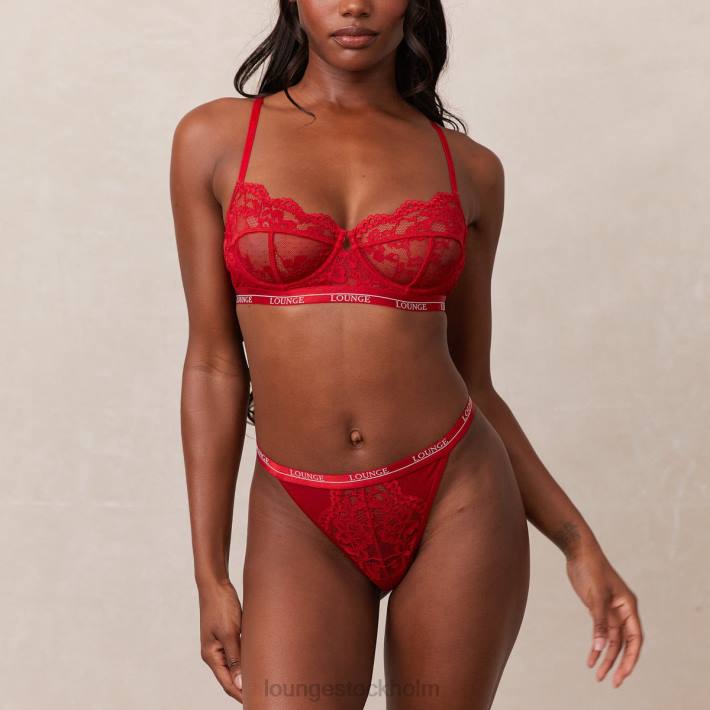 Lounge kvinnor rödbrun underkläder FP6J6 blossom balkong bh & string set