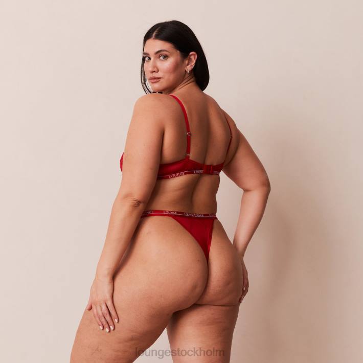 Lounge kvinnor rödbrun underkläder FP6J6 blossom balkong bh & string set