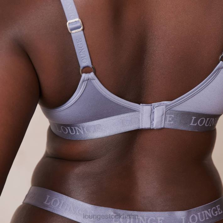 Lounge kvinnor rökt blå underkläder FP6J38 snygg mindful bh & stringtrosa/trosa