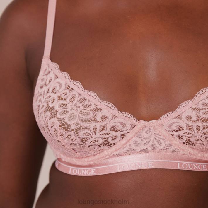 Lounge kvinnor rosa underkläder FP6J78 balkong bh & string set