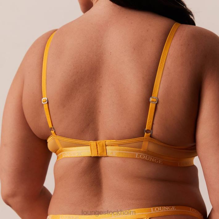 Lounge kvinnor senap underkläder FP6J28 blossom balkong bh & string set