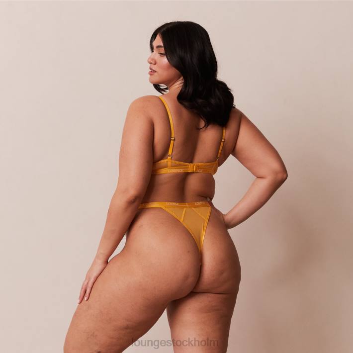 Lounge kvinnor senap underkläder FP6J28 blossom balkong bh & string set