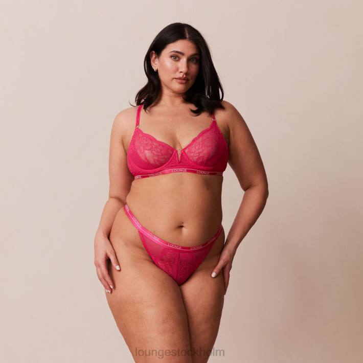 Lounge kvinnor skrikrosa underkläder FP6J56 royal balkong bh & string set