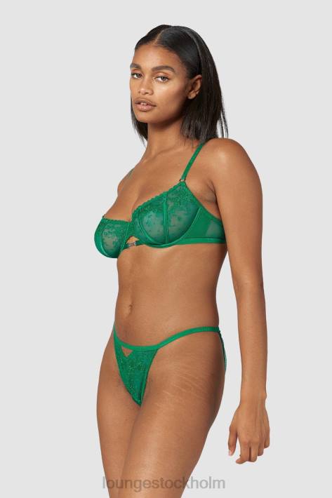 Lounge kvinnor smaragd underkläder FP6J160 flirt balkong bh & g-string/trosa set