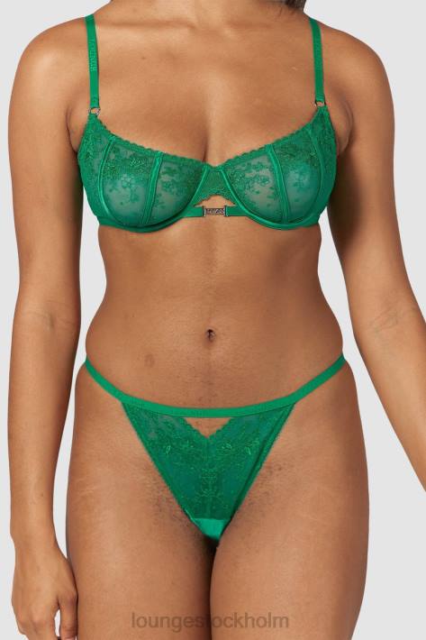 Lounge kvinnor smaragd underkläder FP6J160 flirt balkong bh & g-string/trosa set