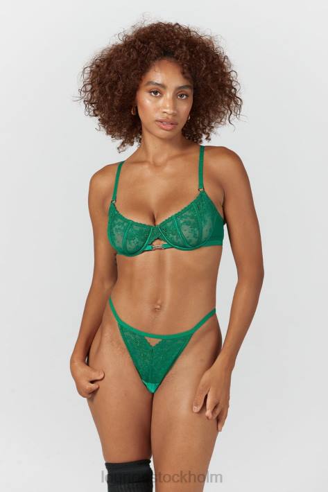 Lounge kvinnor smaragd underkläder FP6J160 flirt balkong bh & g-string/trosa set