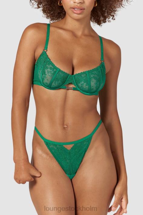Lounge kvinnor smaragd underkläder FP6J160 flirt balkong bh & g-string/trosa set