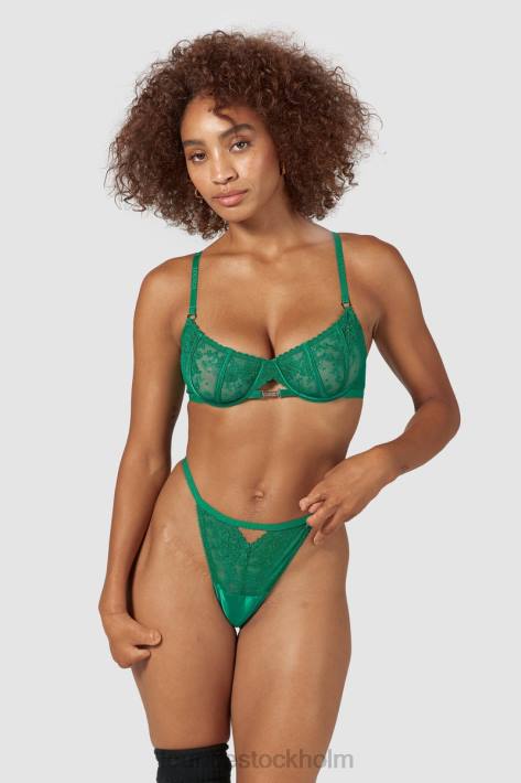 Lounge kvinnor smaragd underkläder FP6J160 flirt balkong bh & g-string/trosa set