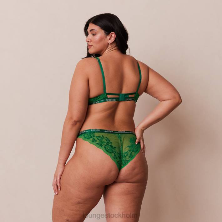 Lounge kvinnor smaragd underkläder FP6J25 lyxig balkong-bh och stringtrosa/trosa