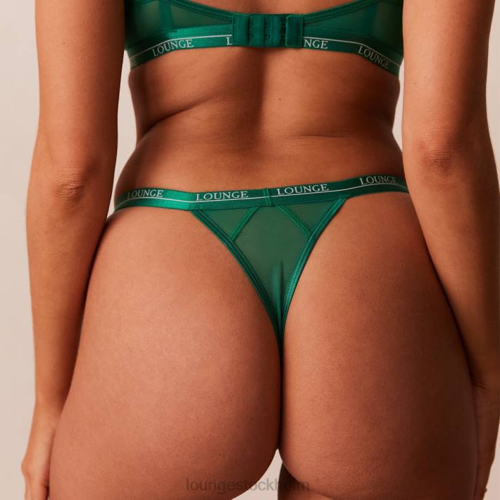 Lounge kvinnor smaragd underkläder FP6J5 blossom balkong bh & string set