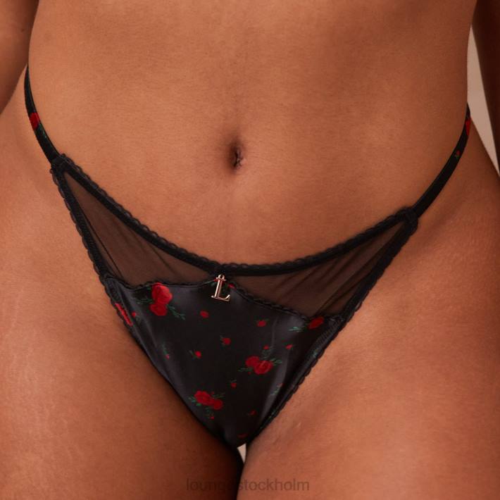 Lounge kvinnor svart underkläder FP6J102 rosa balkong bh & string set