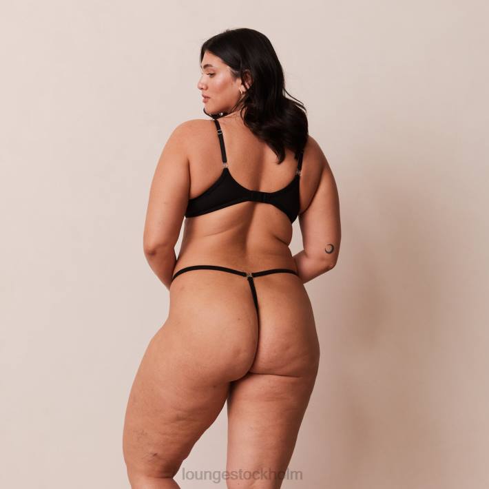 Lounge kvinnor svart underkläder FP6J115 sculpt push-up t-shirt bh & g-string/kalsonger set