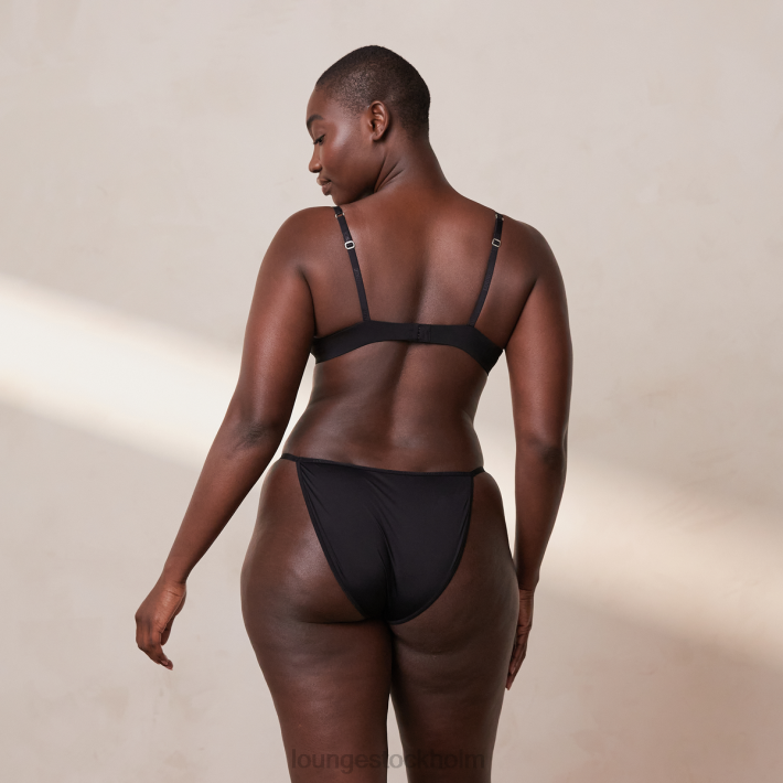 Lounge kvinnor svart underkläder FP6J124 din vardagliga t-shirt BH & stringtrosa/kalsonger