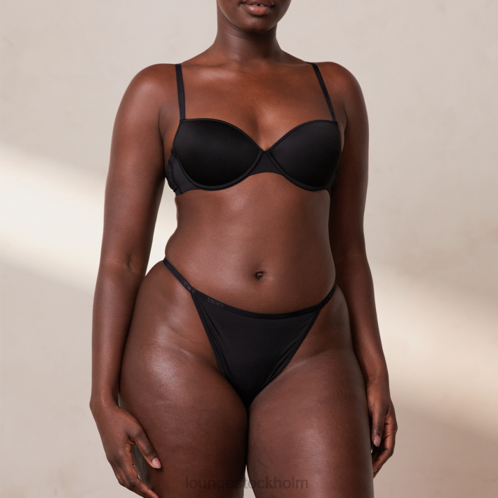 Lounge kvinnor svart underkläder FP6J124 din vardagliga t-shirt BH & stringtrosa/kalsonger