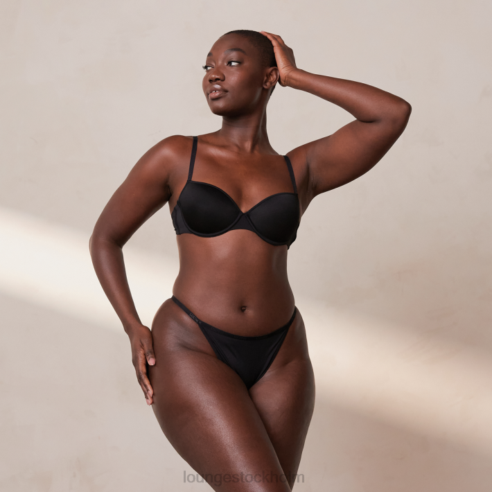 Lounge kvinnor svart underkläder FP6J124 din vardagliga t-shirt BH & stringtrosa/kalsonger