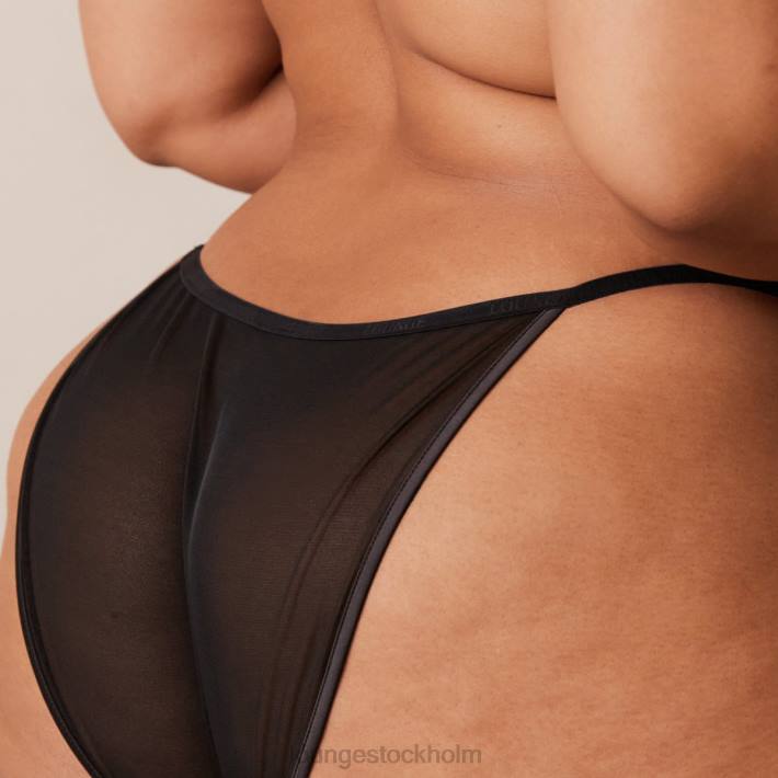 Lounge kvinnor svart underkläder FP6J145 BH & stringtrosa/kalsonger i mjuk satin t-shirt