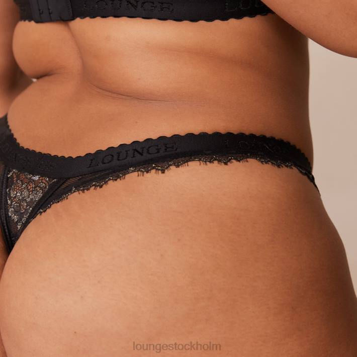 Lounge kvinnor svart underkläder FP6J22 desire balkong bh & string/trosa set