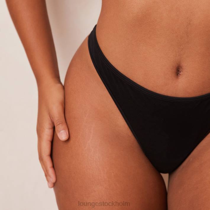 Lounge kvinnor svart underkläder FP6J43 snygg mindful bh & stringtrosa/trosa
