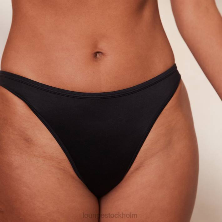 Lounge kvinnor svart underkläder FP6J43 snygg mindful bh & stringtrosa/trosa