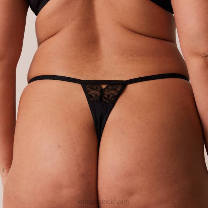 Lounge kvinnor svart underkläder FP6J70 anti-gravitation push-up bh & stringtrosor/kalsonger set