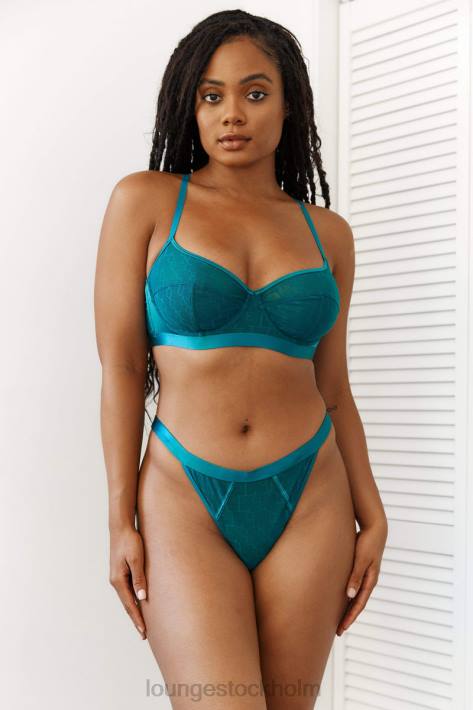 Lounge kvinnor turkos underkläder FP6J92 chic balkong-bh & string-set