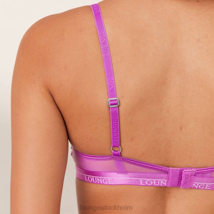 Lounge kvinnor violett underkläder FP6J66 blossom balkong bh & string set