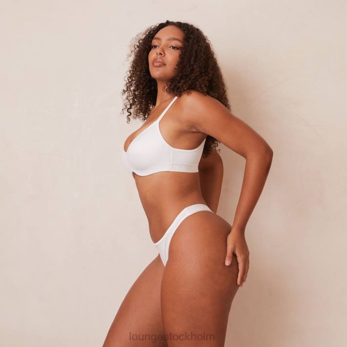 Lounge kvinnor vit underkläder FP6J105 snygg mindful bh & stringtrosa/trosa