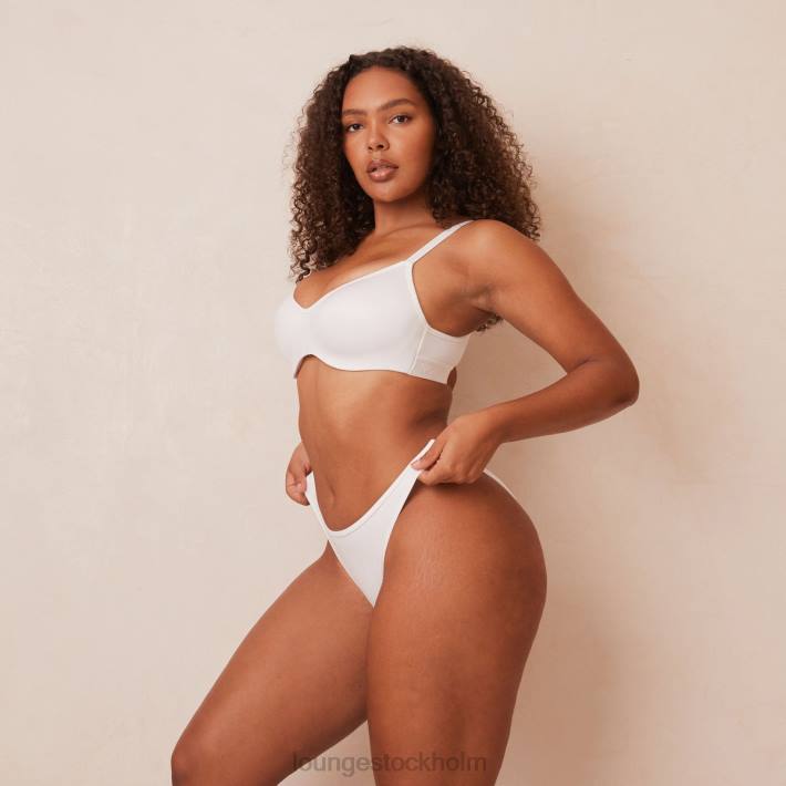 Lounge kvinnor vit underkläder FP6J105 snygg mindful bh & stringtrosa/trosa