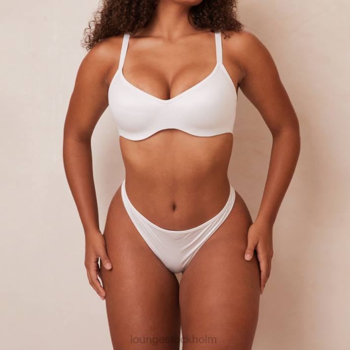 Lounge kvinnor vit underkläder FP6J105 snygg mindful bh & stringtrosa/trosa