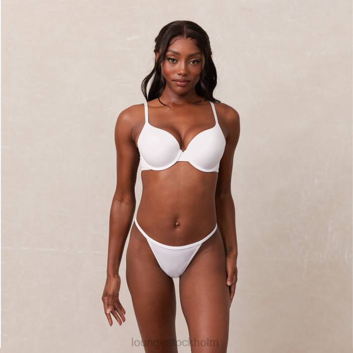 Lounge kvinnor vit underkläder FP6J111 sculpt push-up t-shirt bh & g-string/kalsonger set