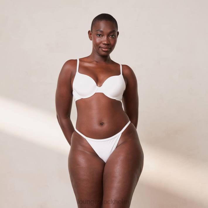 Lounge kvinnor vit underkläder FP6J111 sculpt push-up t-shirt bh & g-string/kalsonger set