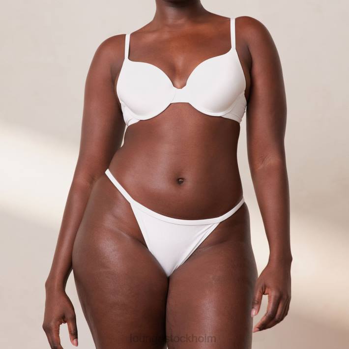 Lounge kvinnor vit underkläder FP6J111 sculpt push-up t-shirt bh & g-string/kalsonger set