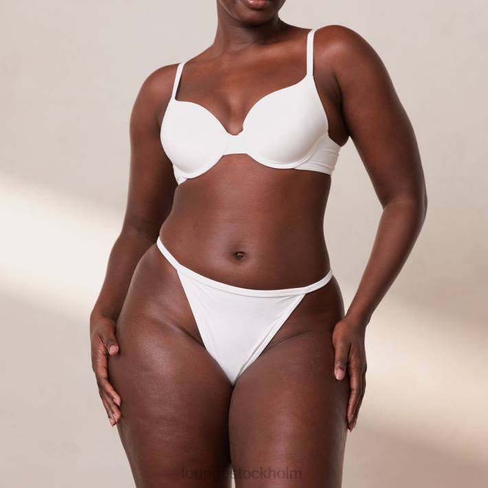 Lounge kvinnor vit underkläder FP6J111 sculpt push-up t-shirt bh & g-string/kalsonger set