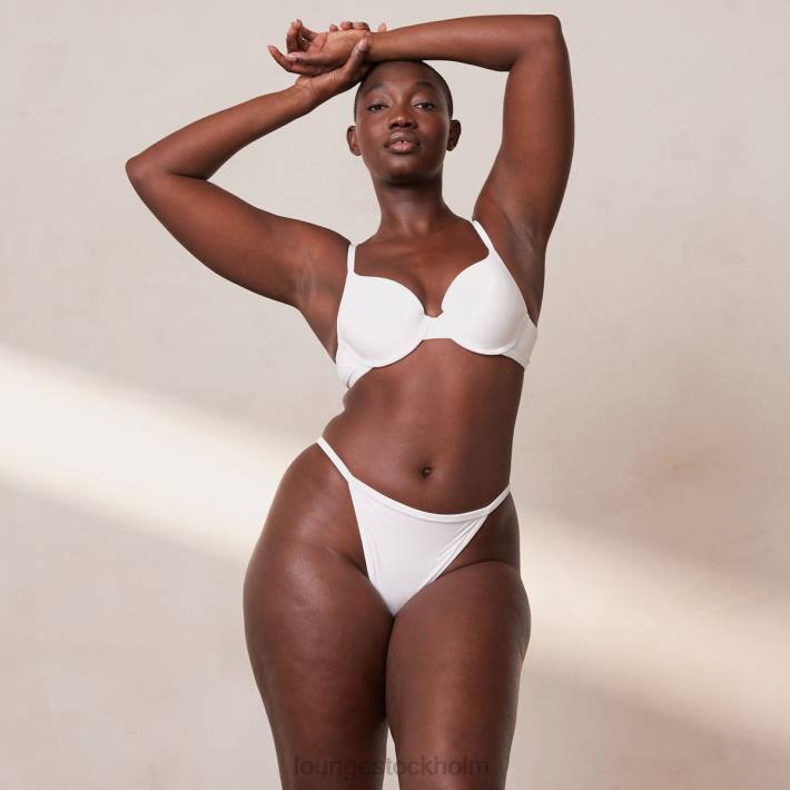 Lounge kvinnor vit underkläder FP6J111 sculpt push-up t-shirt bh & g-string/kalsonger set