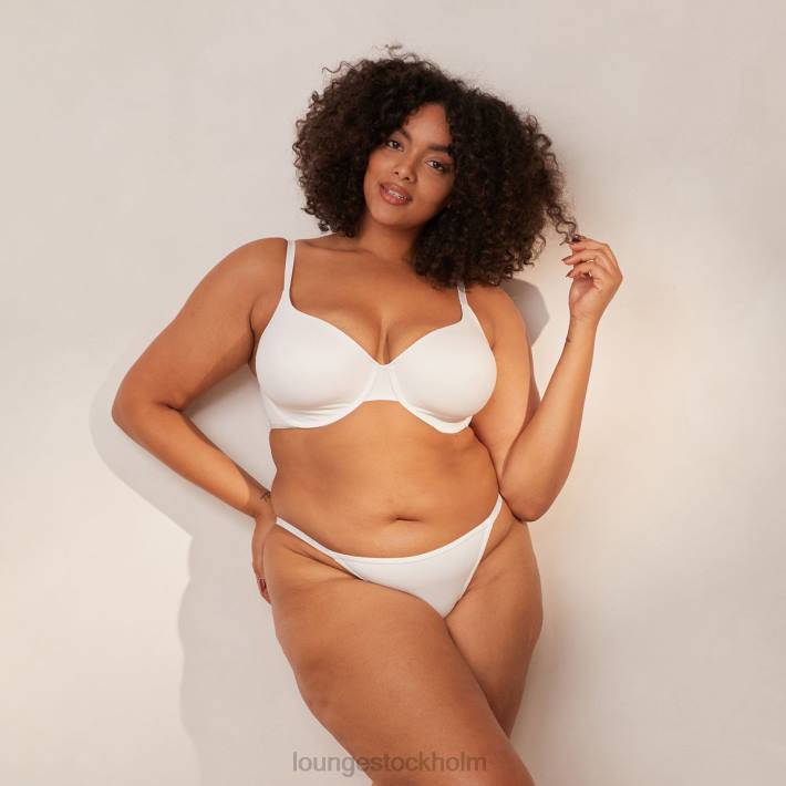 Lounge kvinnor vit underkläder FP6J150 smidig klassisk t-shirt BH & stringtrosa/kalsonger