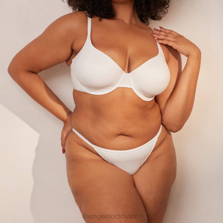 Lounge kvinnor vit underkläder FP6J150 smidig klassisk t-shirt BH & stringtrosa/kalsonger